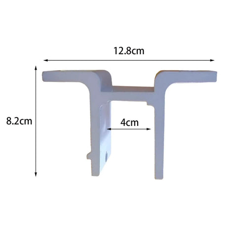 2 Pieces Wall Mounted Brackets For Retractable Awnings Aluminum Alloy Outdoor Shade Canopy Fittings And Heavy Duty Support Hardware Replacement For Backyard Court White, showing dimensions