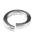 Big 1200Pcs M8 201 Stainless Steel Spring Lock Washers Set for Industrial and DIY Projects, Rust Resistant and Heat Proof, Inner Diameter 0.342in, Thickness 0.083in, Wide 0.087in, Opening 0.207in, Strong Elastic Locking Force, close-up of split lock washer