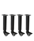 Four Pack Smooth Rolling Swivel Furniture Casters With Locking Brakes move heavy couches and desks fast, featuring black metal tubes.