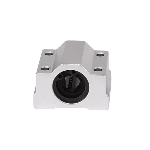 Close-up of SC8UU SCS8UU Linear Ball Bearing Slide Block Bushing in silver, designed for CNC and 3D printers.