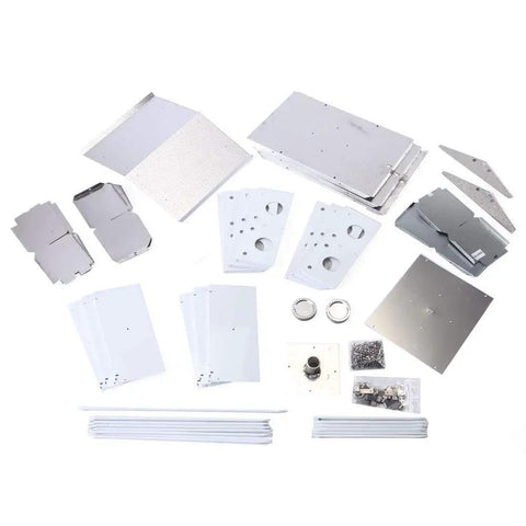 Assembly parts for Purple Martin Bird House With Coates Original Design, Three Floors And Twelve Rooms, white and grey, aluminum