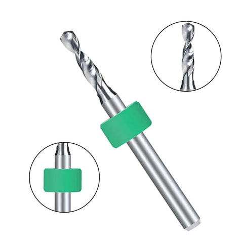 Pro Grade Printed Circuit Board Drill Bit Set, 10 Piece Twist Bits From 2.1mm To 3.0mm, Carbide Mini Drill Bits For CNC Machines, detail view