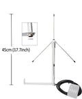 433MHz 3dBi Omni Antenna With 9.8 Ft RG58 Coax Cable 50 Ohm GSM Antenna SMA Male Plug Mount Bracket displayed with dimensions