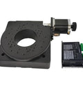 Built Like A Tank Motorized Rotary Positioning Stage Delivering Smooth As Butter High Precision Electric Table Action with hollow center.