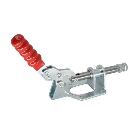 Beefy Pro Grade Toggle Clamp Quick Release Push Pull 302F, 300 Lbs Holding Capacity, Heavy Duty Cold Rolled Steel, Red Vinyl Handle