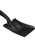 Medium Square Shovel With D Cup Handle 27 Inch Length Durable Build Comfortable Grip For Gardening Landscaping Snow Removal And Light Construction Tools 1 Pack Workhorse Shovel, close-up of black steel blade with D-cup grip handle