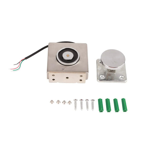 Heavy Duty Electromagnetic Floor Mount Fire Door Holder With Serious Magnetic Pull DC24V Security Access Compatible No Mess Setup with screws.