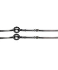Leather Side Reins with Rubber Donuts for Horse Lunging and Training Black Adjustable Training Gear that Helps Calm Your Horse