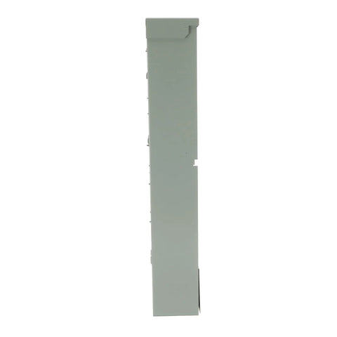 Side view of TSM420CSCUP 200A Meter Load Center Outdoor Socket with Combination Main Breaker, showing slim profile and material.