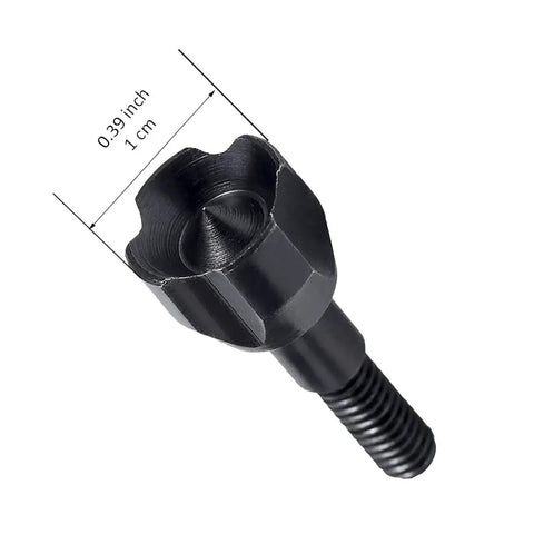 12 Pack 100 Grain Small Game Broadheads With Judo Points And Hammer Style Tips, close-up of a Judo point screw-in arrowhead