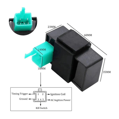 GY6 Ignition Coil Kit With CDI Relay Regulator A7TC Spark Plug For 50cc 70cc 90cc 110cc 125cc ATV Go Kart Moped Scooter Plug