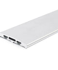 Lowkey Silent 180 Degree Parallel Opening Door Hinge Featuring Heavy Duty Steel Build And Integrated Soft Close Buffer For Smooth Motion And Hassle Free Installation close-up showing flat silver steel hinge edge.