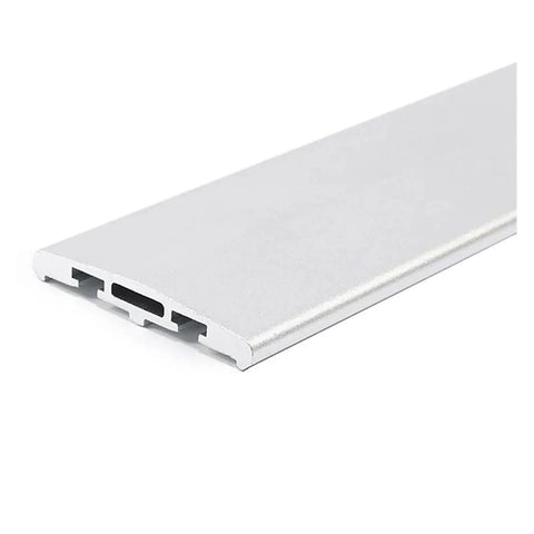 Lowkey Silent 180 Degree Parallel Opening Door Hinge Featuring Heavy Duty Steel Build And Integrated Soft Close Buffer For Smooth Motion And Hassle Free Installation close-up showing flat silver steel hinge edge.