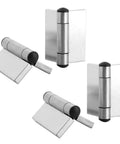 4Pack Auto-Closing Stainless Steel Cabinet Door Hinges with Flush Mount, spring-loaded for smooth, quiet no-slam closure