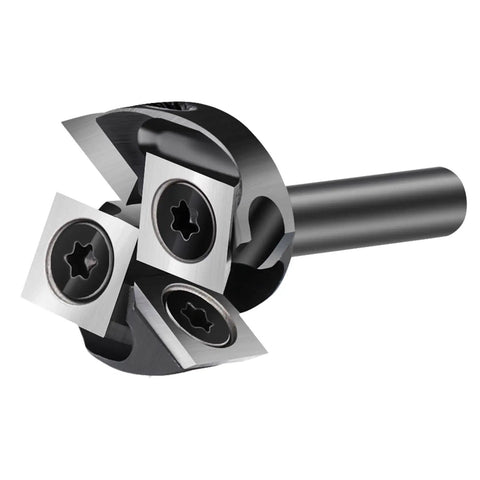 Beefy Spoilboard Surfacing Router Bit With One Quarter Inch Shank And One Inch Cutting Diameter, Four Wing Precision Bit