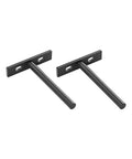Two Pack Heavy Duty Floating Shelf Brackets Rustproof Wall Shelf Hardware Replacement Support For Wooden Shelves Easy Install Hidden Inside Wall Design For Space Saving And Long Lasting Durability shown