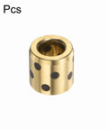 Top Shelf Brass Sleeve Bearings Three Pack Featuring Hella Smooth Graphite Bushings Eight Millimeter Bore By Fifteen Millimeter Diameter Self Lube Design with black dots