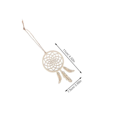 DIY Dream Catcher Kit With 50 Unfinished Wood Ornaments For Dope Boho Wall Hangings Make Your Own Rustic Dream Catchers For Bedroom Or Dorm Decor Easy Craft Supplies For Creative Home Decor Projects, 11cm wooden ornament