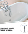 2pcs Brass Bathtub Drain Plug with Flat Seal and Rotating Design installed in a stylish bathtub with faucet.