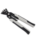 Heavy Duty Automatic Wire Stripper Crimper And Cutter Wrench Multi Function Electrical Pliers Induction Hardened Stainless Steel 200Mm Black Tool, showing precision tips and ergonomic handles.
