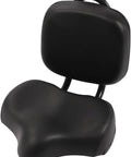 Extra Wide Bike Seat With Integrated Backrest For Electric Bikes Comfy Plush Ergonomic Saddle Upgrade For Long Rides And Daily Commuting For City Streets And All Day Comfort black padded seat with backrest