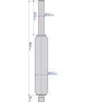 Built Like A Tank For Serious Heavy Duty Shop Jobs This Premium 34 Inch Gas Spring Strut dimensions diagram view with precise measurements.