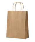 50 Pack Go-To Brown Kraft Paper Bags With Handles 8x4.25x10.5 Inches Heavy-Duty Gift Bags For Party Favors Takeout Grocery Shopping And Retail Reusable Durable With A Strong Bottom And Six Pound Capacity