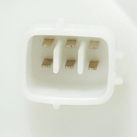 Premium Fuel Pump Module Assembly For 2011 2012 2013 Subaru Forester Naturally Aspirated connector with metal pins close-up