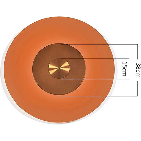 Top view of Beefy Heavy Duty Tempered Glass Lazy Susan Turntable 8mm Thick Round Serving Plate for Tabletop 38 Inch Diameter Rotating Tray