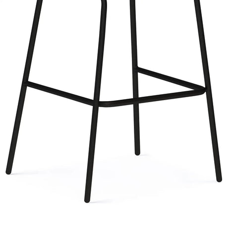 Legs of Contemporary 24 Inch Counter Height Stool Set Of 2 In Distressed Charcoal Grey Vegan Faux Leather with metal frame.
