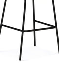 Contemporary 24 Inch Counter Height Stool Set Of 2 black metal frame detail