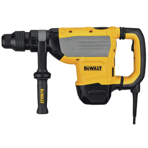 Heavy Duty SDS Max Rotary Hammer Drill with One Seven Eighth Inch Chuck Capacity, robust yellow design for concrete drilling.