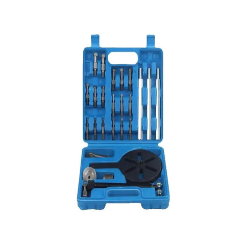 Bearing Puller Set With Curved Hook And Red Steel Collet For Automotive Repair Pro Grade Heavy Duty Inner Bearing Removal Tool Kit