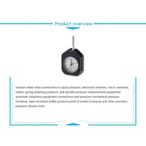 Dual Pointer Analog Tension Gauge For Precise Push And Pull Force Measurement From 30g To 500g With High Accuracy 0.02 N Wide Range Tension Gauge For Lab Shop And DIY Projects, black housing