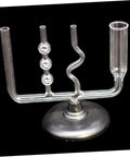 Physics Experiment Equipment Mechanics Kit For Classroom Lab Science with glass liquid pressure demonstrator on black background