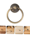 8 Pack Vintage Metal Drop Ring Drawer Pull Handles Zinc Alloy Circular Cabinet Hardware For Kitchen Bedroom Office