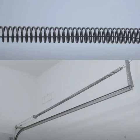 Beefed-Up Garage Door Safety Cable For Extension Springs Galvanized Carbon Steel 8-1/2 Ft By 1/8 In visible with door setup