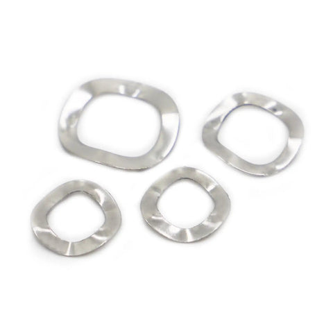 Lock Washers Assortment Kit 304 Stainless Steel Three Wave Spring Washers M3 To M51 For Auto DIY And Machinery Pro Grade Heavy Duty Easy To Install No Tools Needed, four stainless steel washers