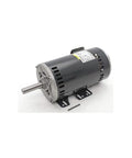 Top Shelf Five Horsepower Electric Motor 208 To 460 Volts Three Phase 1725 RPM Straight Up Replacement For Carrier Hvac Equipment Includes Shaft Key Built Solid For The Daily Grind side view of a black electric motor with shaft key.