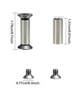 10 Packs M4 Hex Flat Head Screws And Rivets For Knife Handle Fixing Bolts Fasteners Kit with dimensions