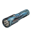 AL1300 Lumen Narrow Beam Dive Light With 10 Degree Beam Four Power Levels Push Button On Off Battery Level Indicator Blue Finish