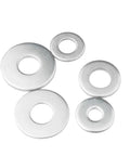 Heavy Duty Flat Washer Set For Fasteners, 200 Pieces, 304 Stainless Steel, Size Range M1.6 To M30, assortment kit shown