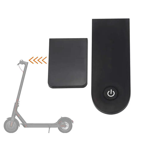 Dashboard Replacement Shell For M365 Electric Scooter With Yellow Sticker Durable Precise Fit Dashboard Cover Protects Against Wear Cracks And Daily Scratches Easy Install Restores Look And Feel Of Your Ride, shown flat and curved