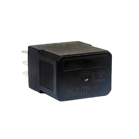 12V DC 35 Amp 5 Pin General Purpose Automotive Relay For Car Electrical System High Quality Micro ISO Relay, black housing, side view