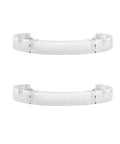 Set Of 6 Clear Acrylic Cabinet Handle Pulls With Arch Design, 3.3 Inch Total Length, 2.6 Inch Center To Center Mounting Holes, Includes Mounting Screws