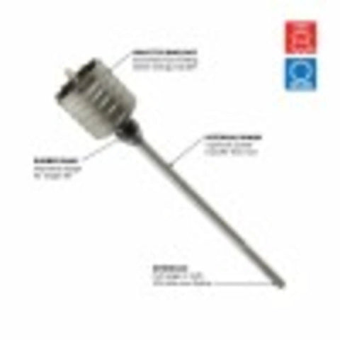 Beefy SDS Max Rotary Hammer Core Bit 4 In By 12 In With Wave Design For Faster Drilling Carbide Centering Tip Asymmetrical Teeth