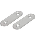 Heavy Duty Stainless Steel Corner Braces And Flat Mending Repair Plates 200 Pack for sturdy furniture, two flat steel mending plates.
