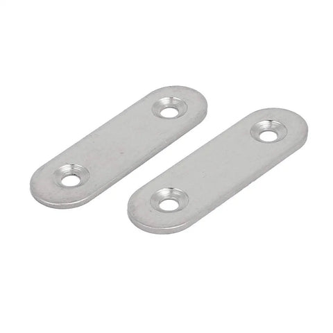 Heavy Duty Stainless Steel Corner Braces And Flat Mending Repair Plates 200 Pack for sturdy furniture, two flat steel mending plates.