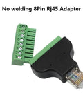 4 Pack RJ45 Screw Terminal Adapter Blocks For Ethernet Networks RJ45 Male To 8 Pin Connector for CCTV DVR Cat5 Cat6 Cat7