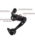 Close-up of Heavy Duty Beefy 10 Speed Right Shift Lever Set for mountain bikes showing rear derailleur details and screws.